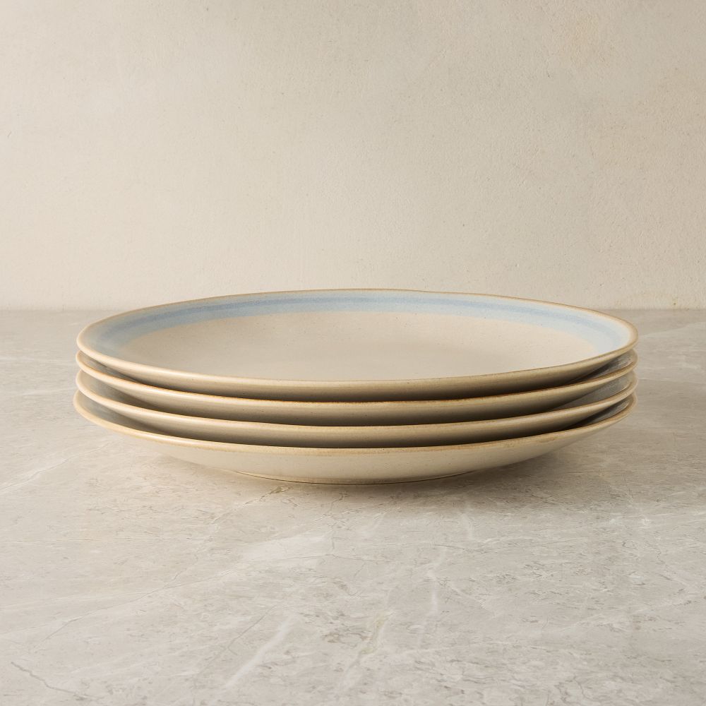 Dinner Plate Sets - Stoneware, Stripe, Set of 4