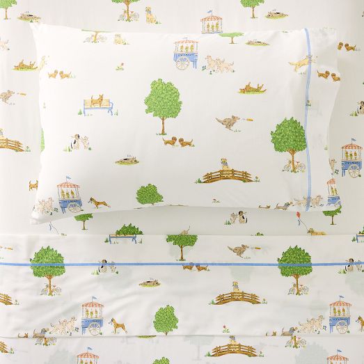 Lawn Pawty Cotton Sheet Set by West Elm