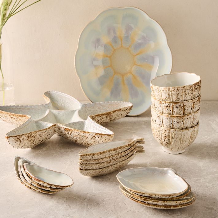 Starfish Stoneware Chip & Dip Platter | West Elm