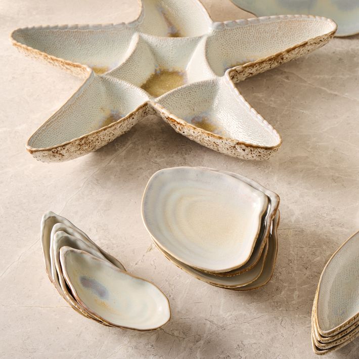 Starfish Stoneware Chip & Dip Platter | West Elm