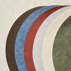 Easy-Care Round Faux Leather Placemats