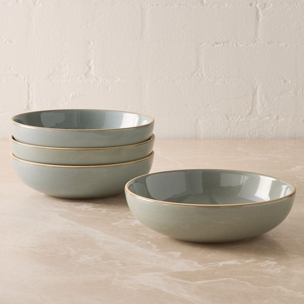 Mill Stoneware Pasta Bowl Sets - Blue, Set of 4