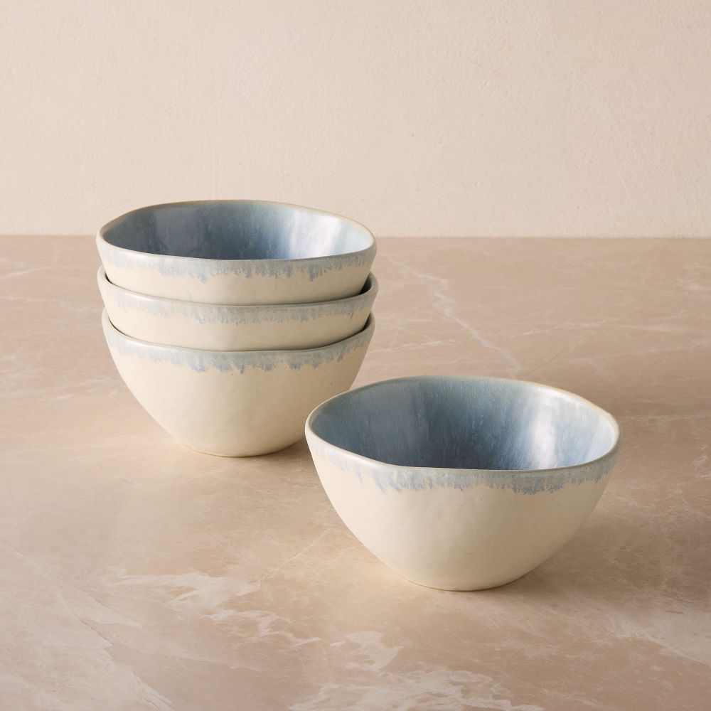 Oyku Stoneware Condiment Bowls - Blue Set of 4