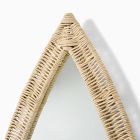 Surfboard Rattan Wall Mirror (18"W x 48"H)