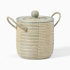 Woven Cord Lidded Storage Bin