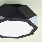 Faceted Wood Flush Mount (15")