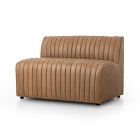 Anniina Channeled Leather Dining Bench (49"&ndash;82")