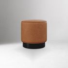 Hoffman Leather Pouf
