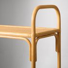 Curved Rattan Tall Shelf (33")