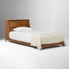 Mid-Century Headboard Storage Platform Bed