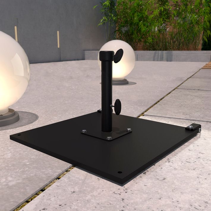 Outdoor Contract Grade Patio Umbrella Base, Black 100lbs, West Elm Outdoor Contract Grade Patio Umbrella Base, Black 100lbs, West Elm