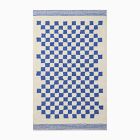 Soft Checkered Washable Shag Rug