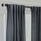 Open Box: European Flax Linen Light Filtering Curtain (48"W x 96"L) - Graphite