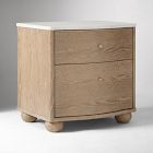 Open Box: Clementine Marble Nightstand (22") - Hudson, Champagne Bronze
