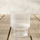 Open Box: Fluted Acrylic Short Drinking Glass Set, Set of 4 - Clear