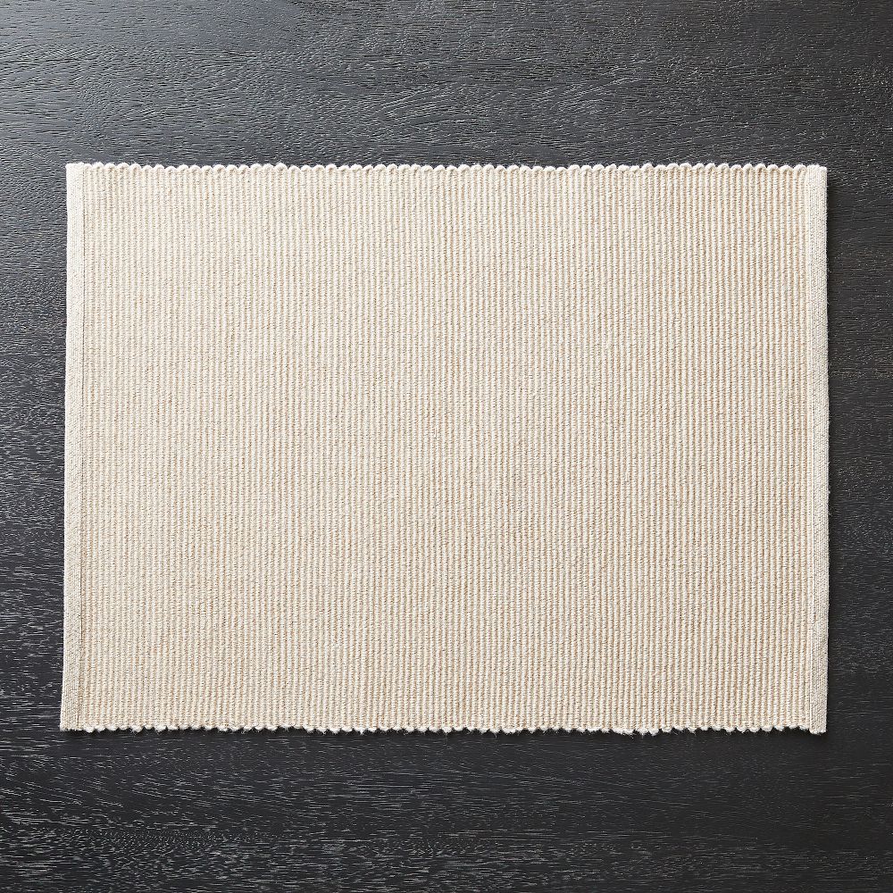 Riviera Cotton Placemats - Champagne, Set of 4