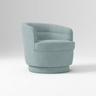 Open Box: Viv Swivel Chair, Individual - Performance Modern Chenille Glacier