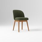 Open Box: Wayne Dining Chair Armless - Performance Distressed Velvet Tarragon, Cool Walnut