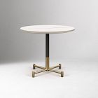 Branch Restaurant Round Dining Table - Porcelain w/ Protective Metal Bumper