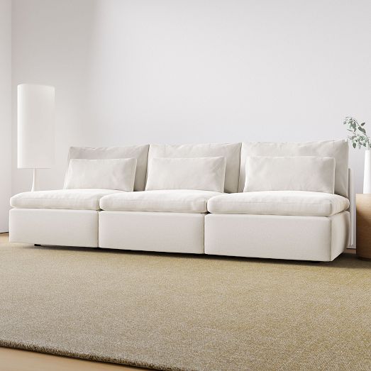 Harmony Modular Armless Sofa (105") by West Elm