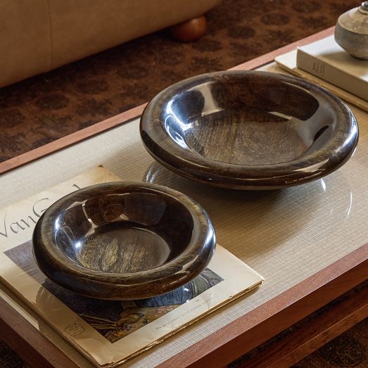 Wood Bubble Rim Bowls by West Elm