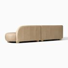 Laurent Leather 2-Piece Bumper Sofa (122.5")