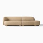 Laurent Leather 2-Piece Bumper Sofa (122.5")
