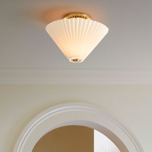 Pierce & Ward Pleated Flush Mount (12") by West Elm