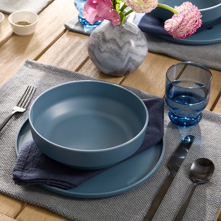 16 piece melamine dinnerware set with acrylic tumblers Godinger 16-Piece Dublin Dinnerware Set