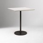Orbit Restaurant Square Bar Table &ndash; Porcelain w/ Protective Metal Bumper