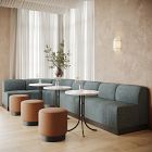 Hoffman Leather Pouf