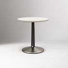Raymond Restaurant Dining Table - Porcelain w/ Protective Metal Bumper - Round