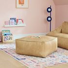 Vegan Leather Lounger Ottoman