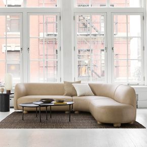 Laurent Leather 3-Piece Chaise Sectional | West Elm