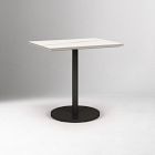 Orbit Restaurant Rectangle Dining Table &ndash; Porcelain w/ Protective Metal Bumper