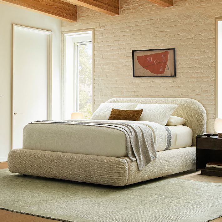 West Elm Laurent Bed Review: Sculptural Curves and a Fully Upholstered Statement That Photographs Well