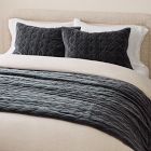 Embroidered Washed Velvet Shams