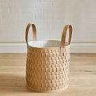 Round Leather Handled Baskets