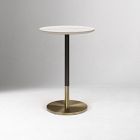 Orbit Restaurant Round Bar Table &ndash; Porcelain w/ Protective Metal Bumper