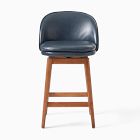 Wayne Leather Armless Swivel Bar &amp; Counter Stools