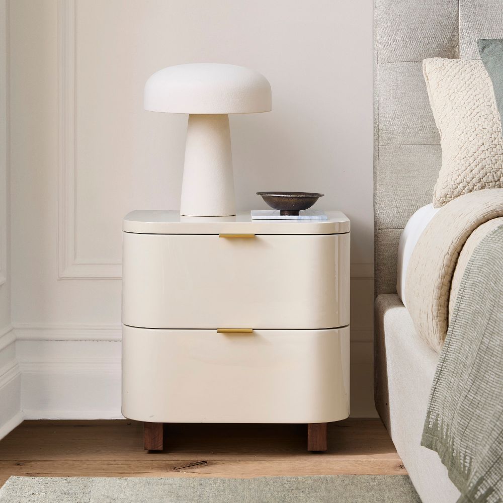 Shea High-Gloss Enameled Lacquer Nightstand (20") by West Elm
