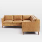 Hamilton Leather 3-Piece L-Shaped Sectional (88"&ndash;98")