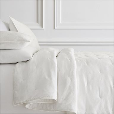 Chenille Tack Stitch Quilt & Shams