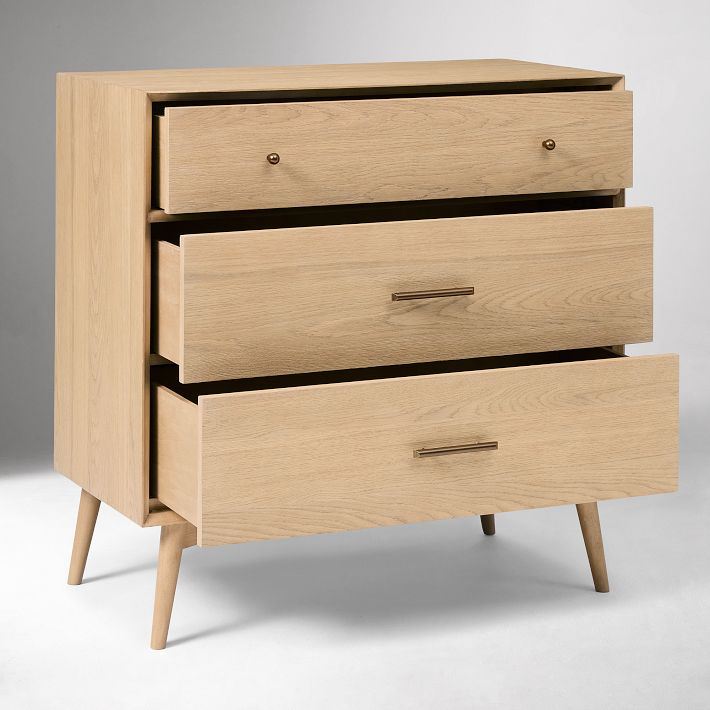 west elm modern 3 drawer dresser West Elm Modern 3-Drawer Dresser, White Lacquer