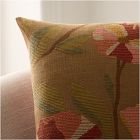 Embroidered Ribbed Floral Pillow Cover