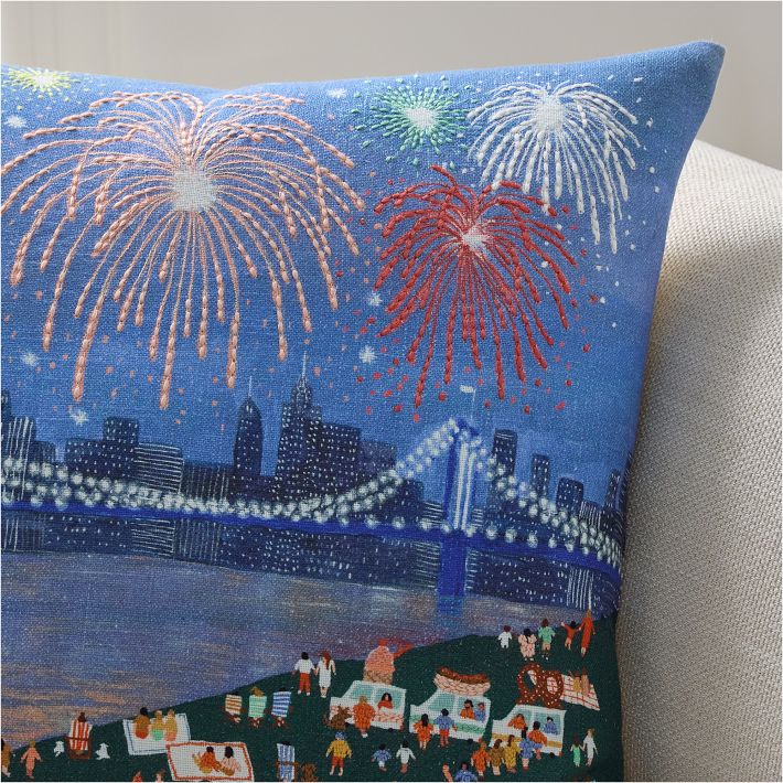 Nicole Cicak Fireworks Pillow Cover | West Elm