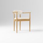 Open Box: Edison Dining Arm Chair - Performance Basket Slub Alabaster, Blonde