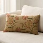 Rice Stitch Floral Pillow Cover