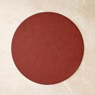 Easy-Care Round Faux Leather Placemats