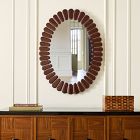 Pierce &amp; Ward Faceted Oval Wall Mirror